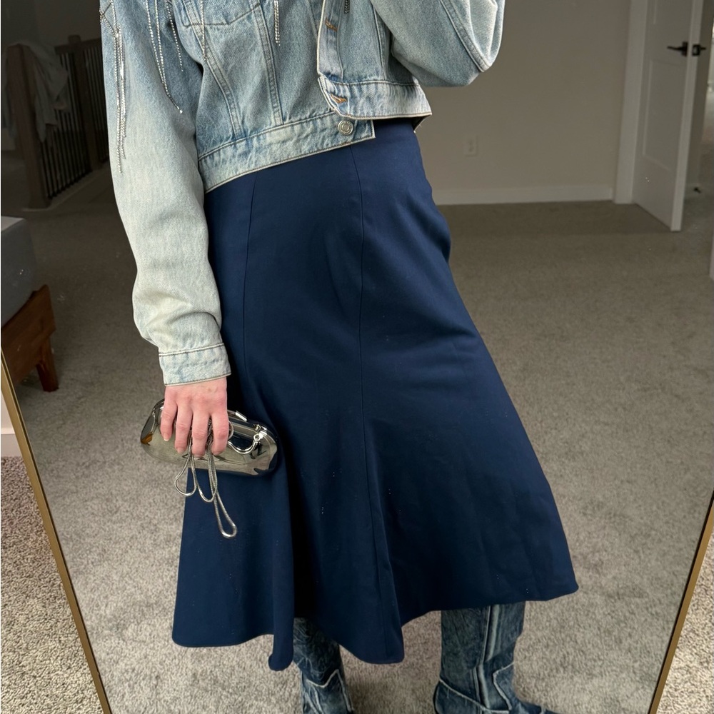 Uniqlo Navy A-Line Skirt size 6